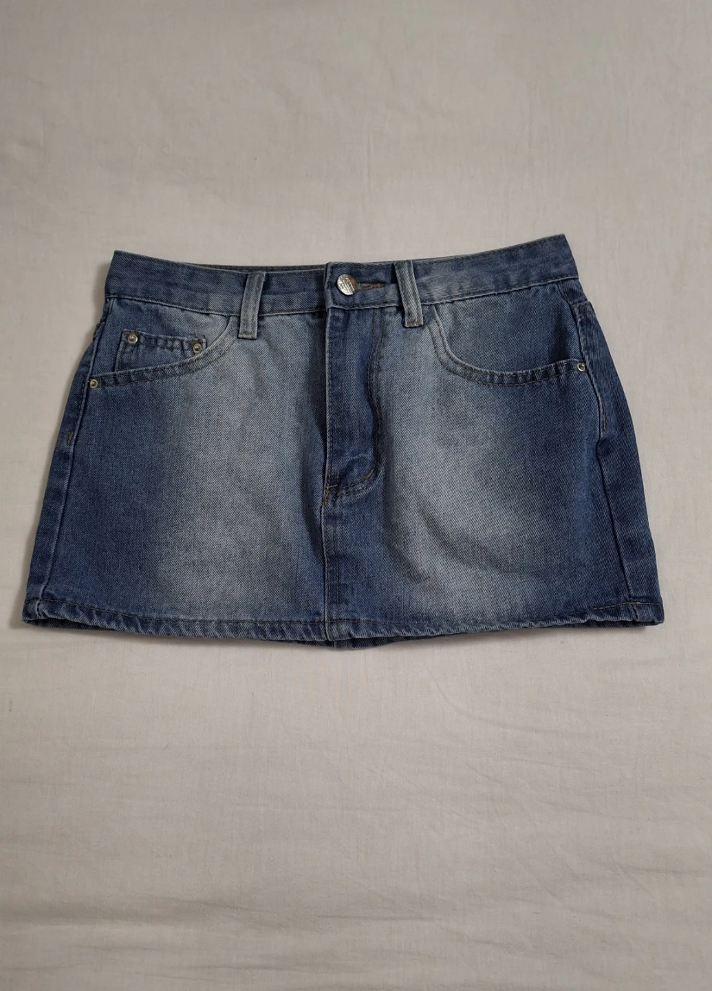 SHEIN High-Waisted Denim Mini Skirt
