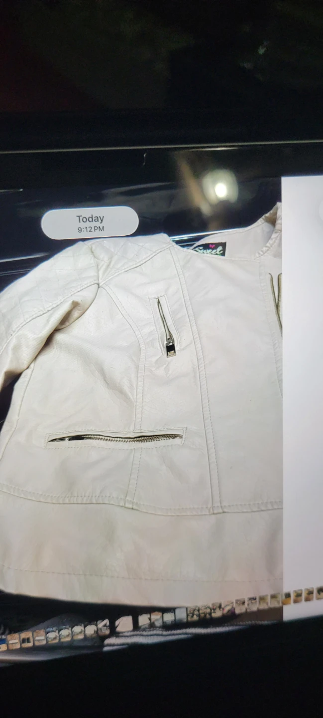 White Faux Leather Jacket brand new - photo 2