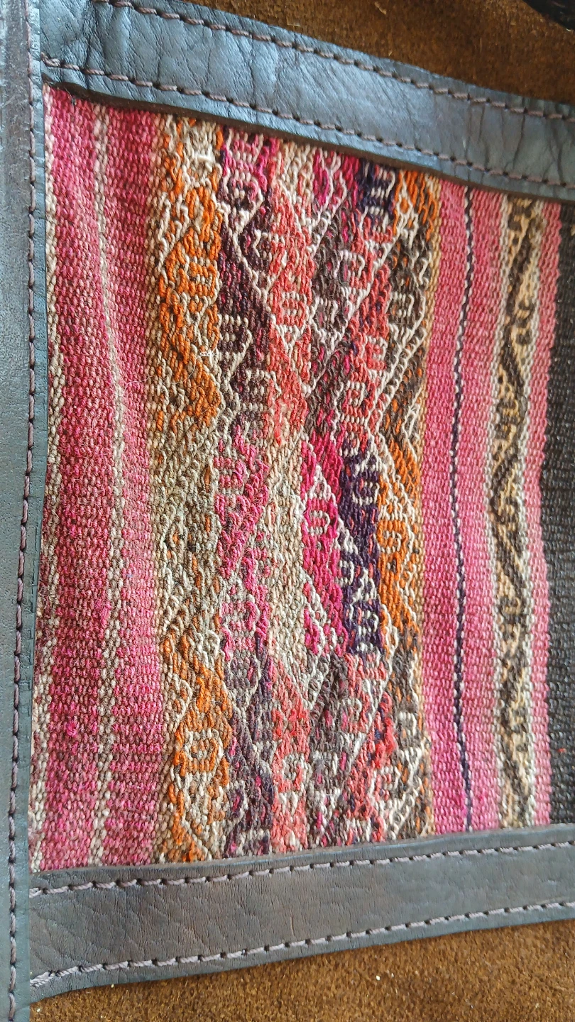 Brown Leather & Woven Pattern Tote Bag - photo 4