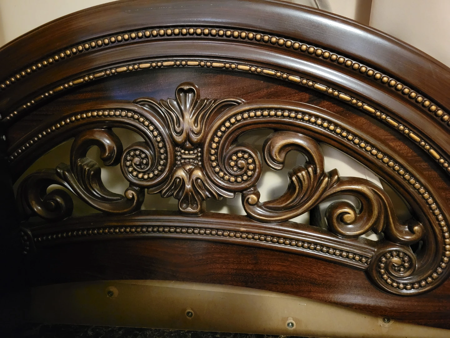 Dark Wood Dresser with Ornate Details - photo 2