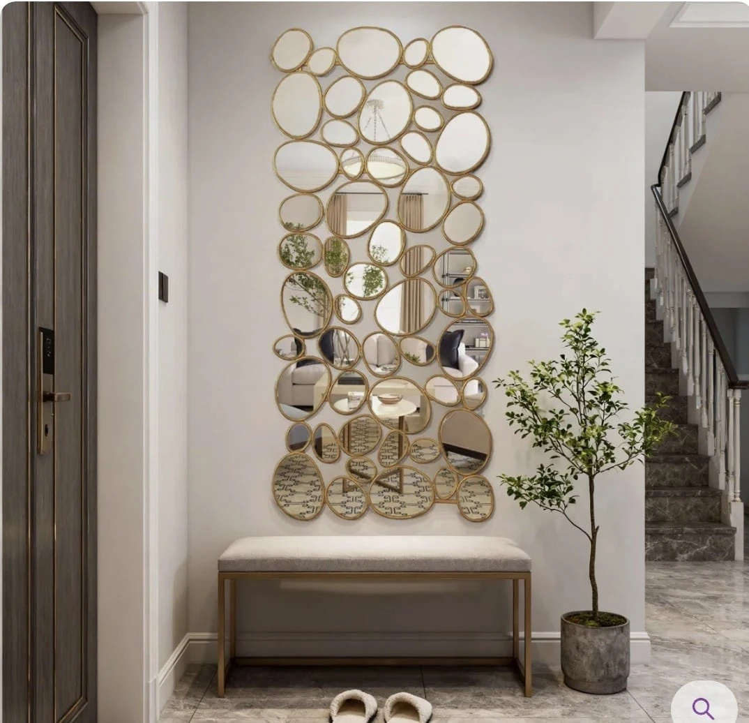 Gold Pebble Multi Mirror Wall Decor