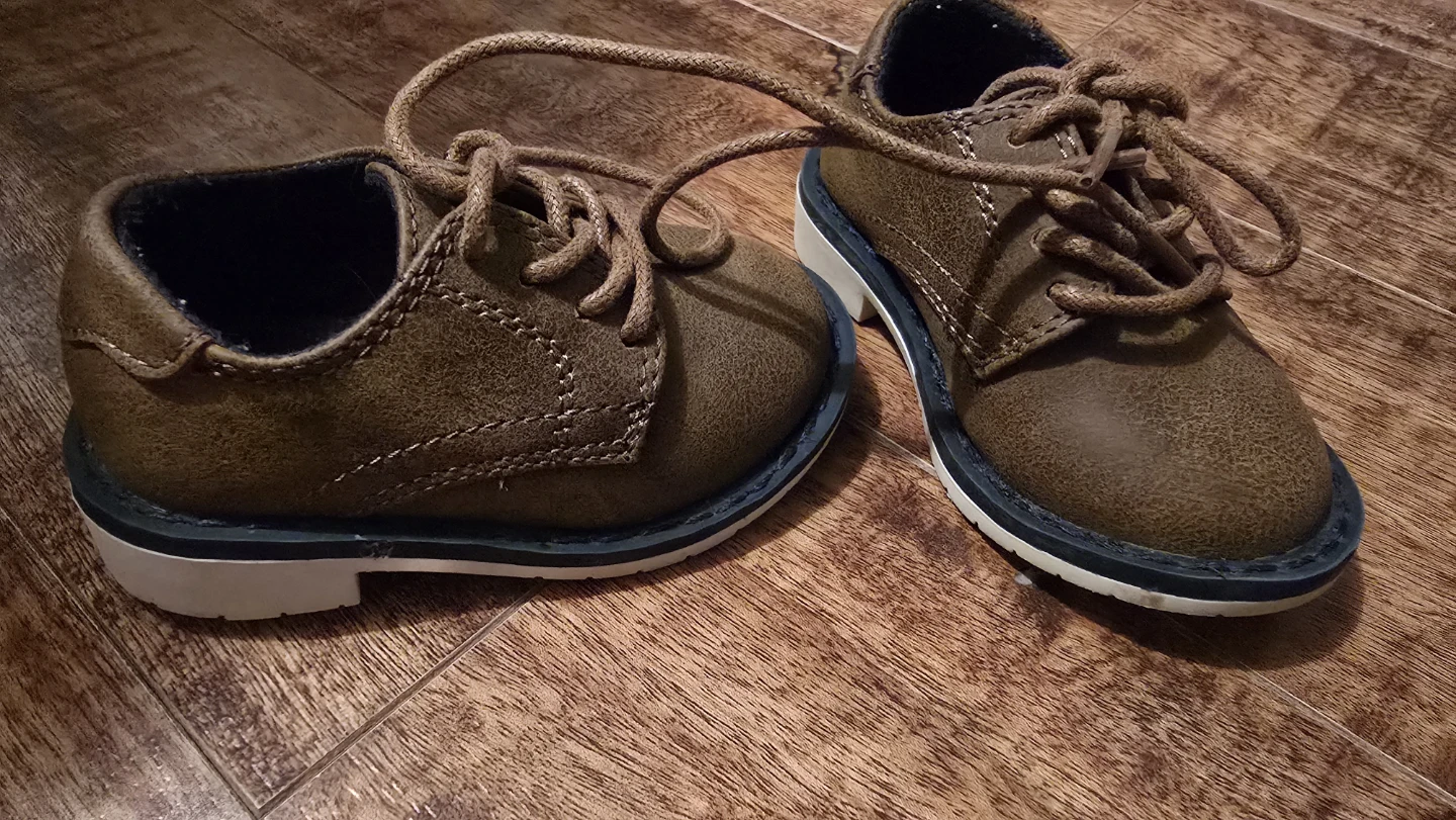 Children's Brown Lace-Up Shoes - photo 2