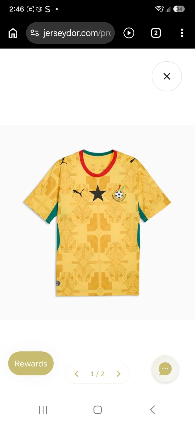 Puma Ghana Soccer Jersey