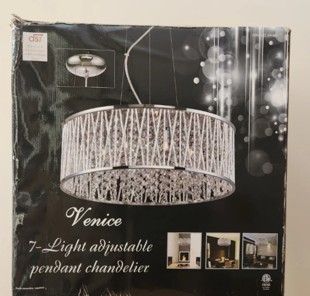 7-light adjustable pendant chandelier