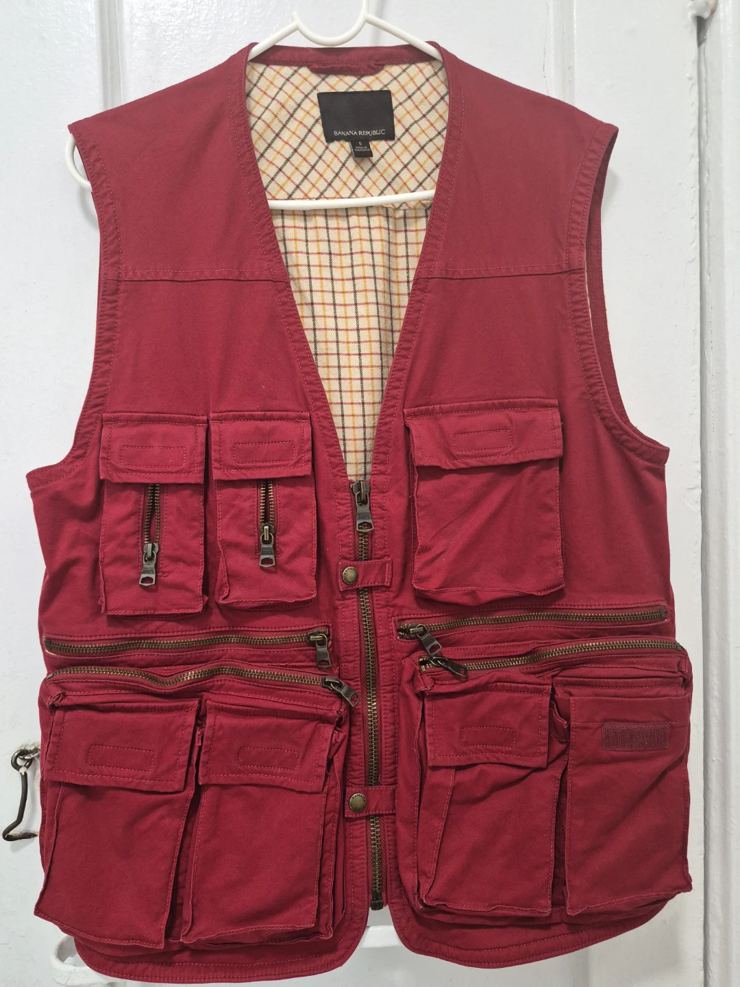 Banana Republic Red Multi-Pocket Utility Vest Size S - photo 5