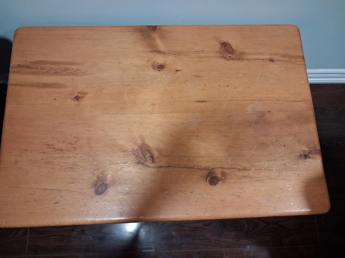 Vintage pine coffee table and End Table - photo 5