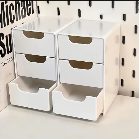 White 3-Drawer Storage Organizer Unit