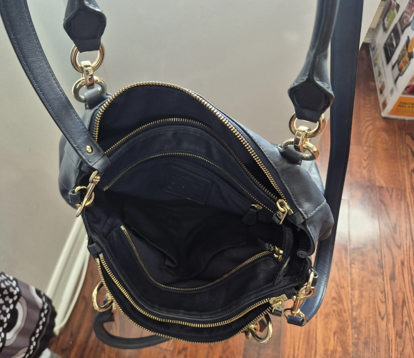 Coach Navy Leather Satchel Handbag - photo 3