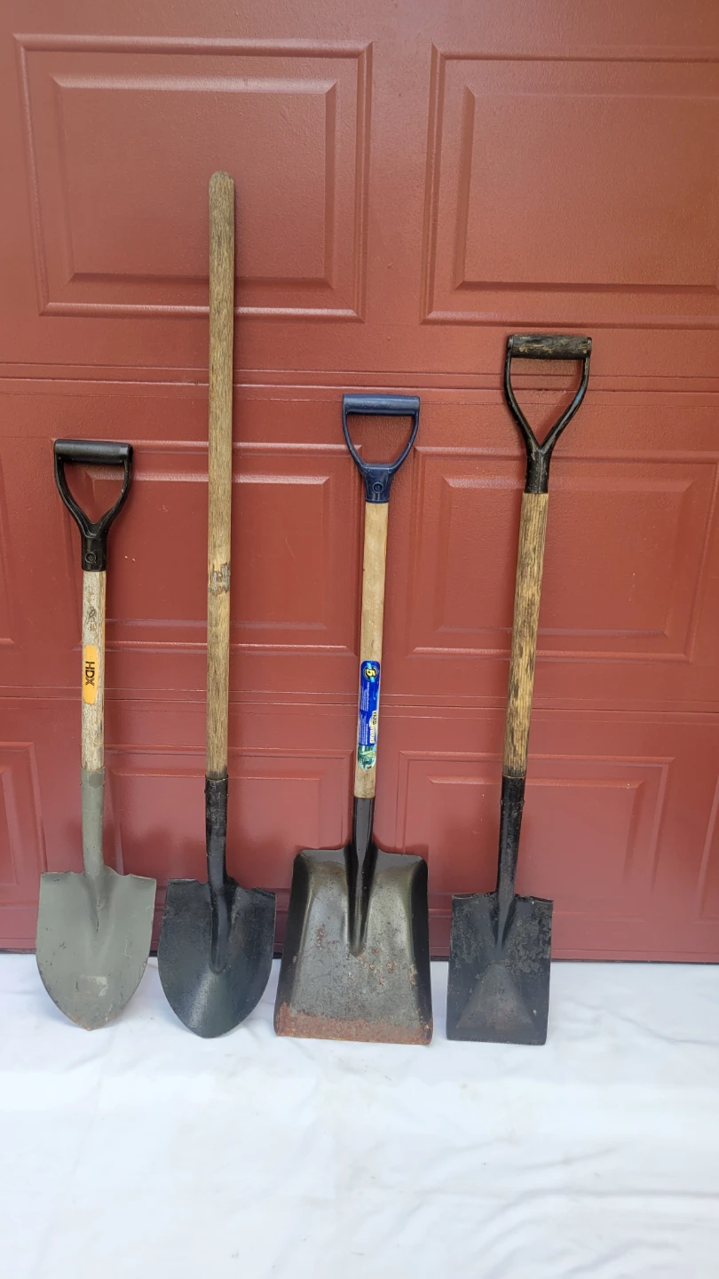 4 Shovels- Solid, Sturdy-$10 each