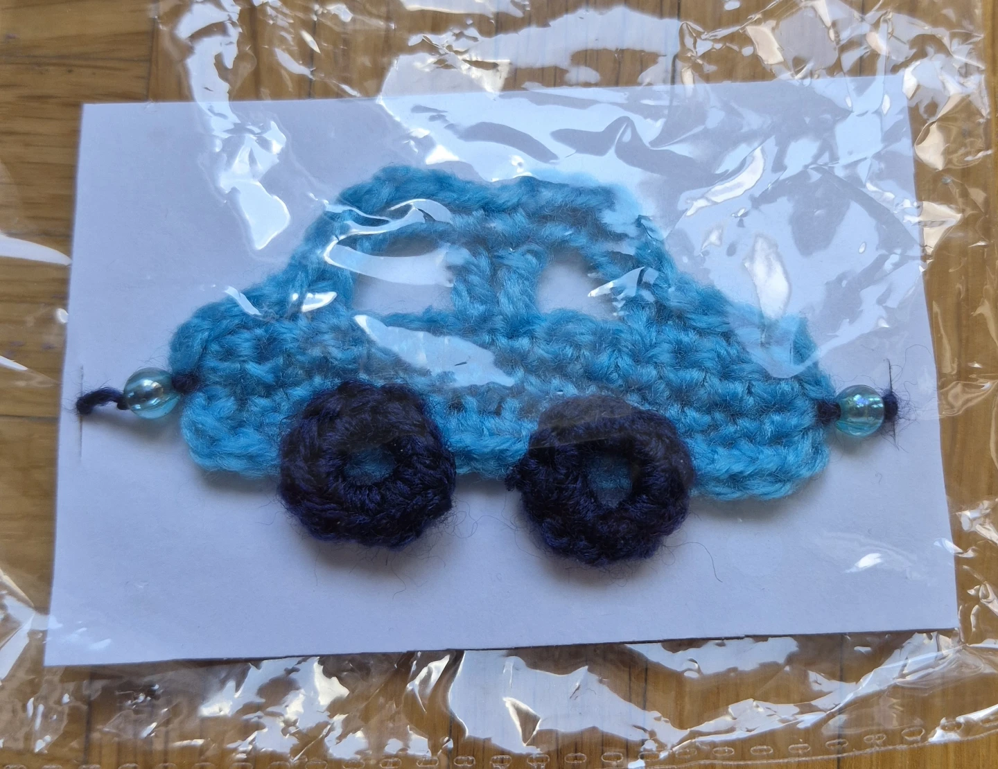 Crocheted Blue Car Decoration rakhi