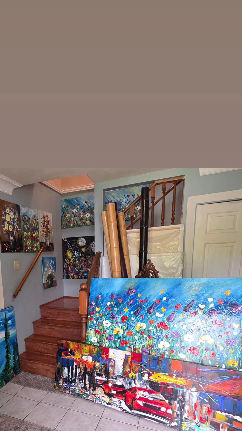 Huge original hand-painted painting by Canadian local artist