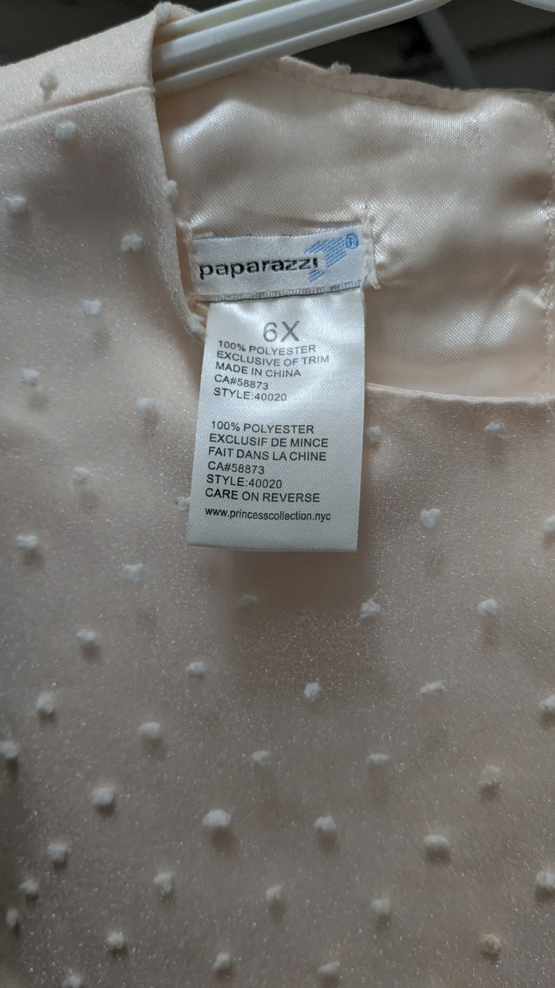 Paparazzi Girls' Dress Size 6X - Light Pink - photo 3