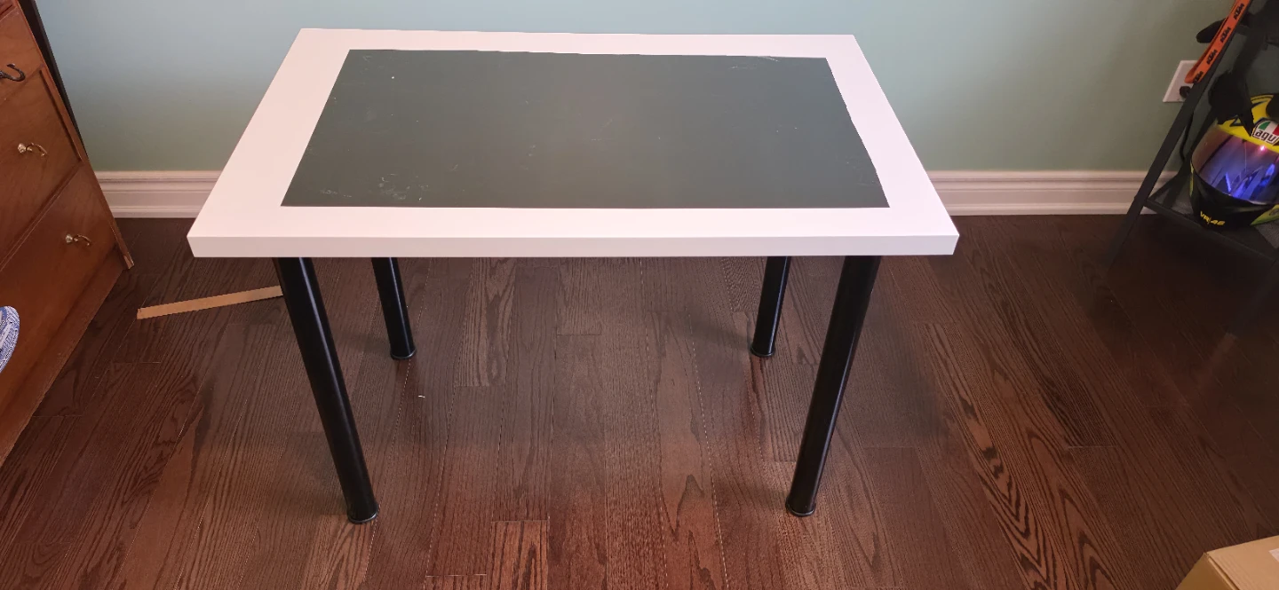 White and Carbon Fibre Accent Table