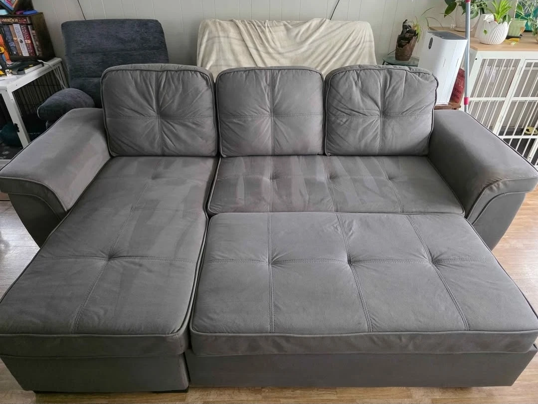 Grey Sectional Sofa with Storage Chaise - photo 4