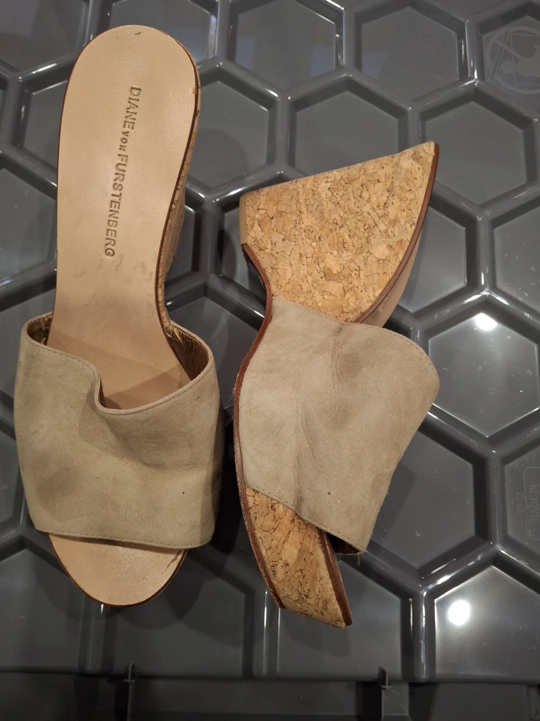 Diane von Furstenberg  Suede Wedge Sandals - photo 2