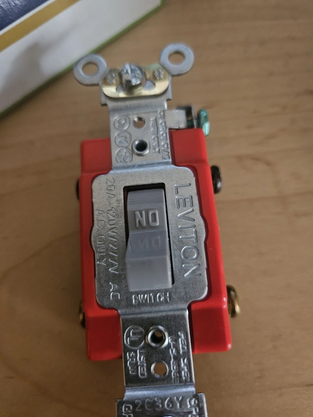 New Leviton 1222-2GY 20A Light Switch - photo 2