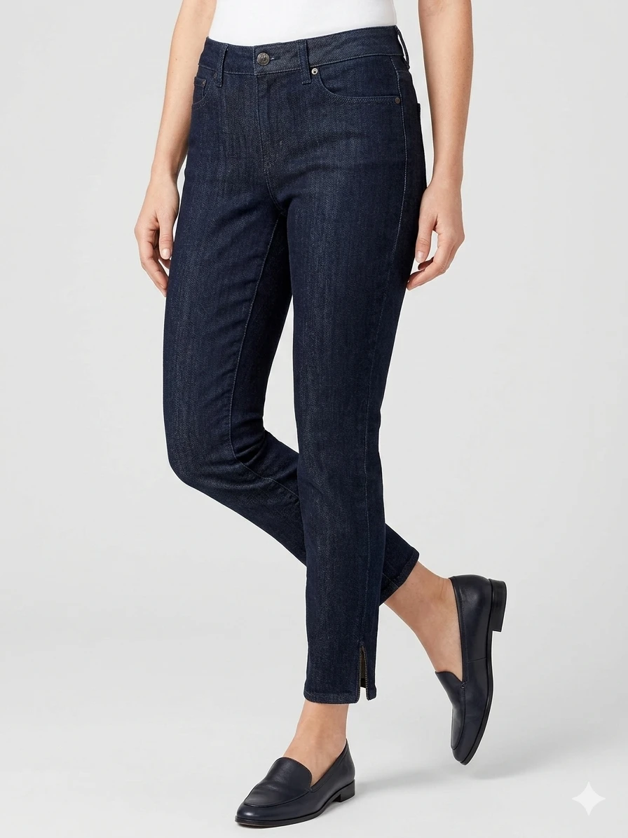 Premium Talbots "Modern" Japanese Indigo Slim Ankle Jeans