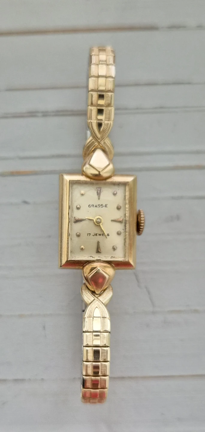 Vintage 1930's Grassie  woman's watch. 14k solud gold. - photo 2