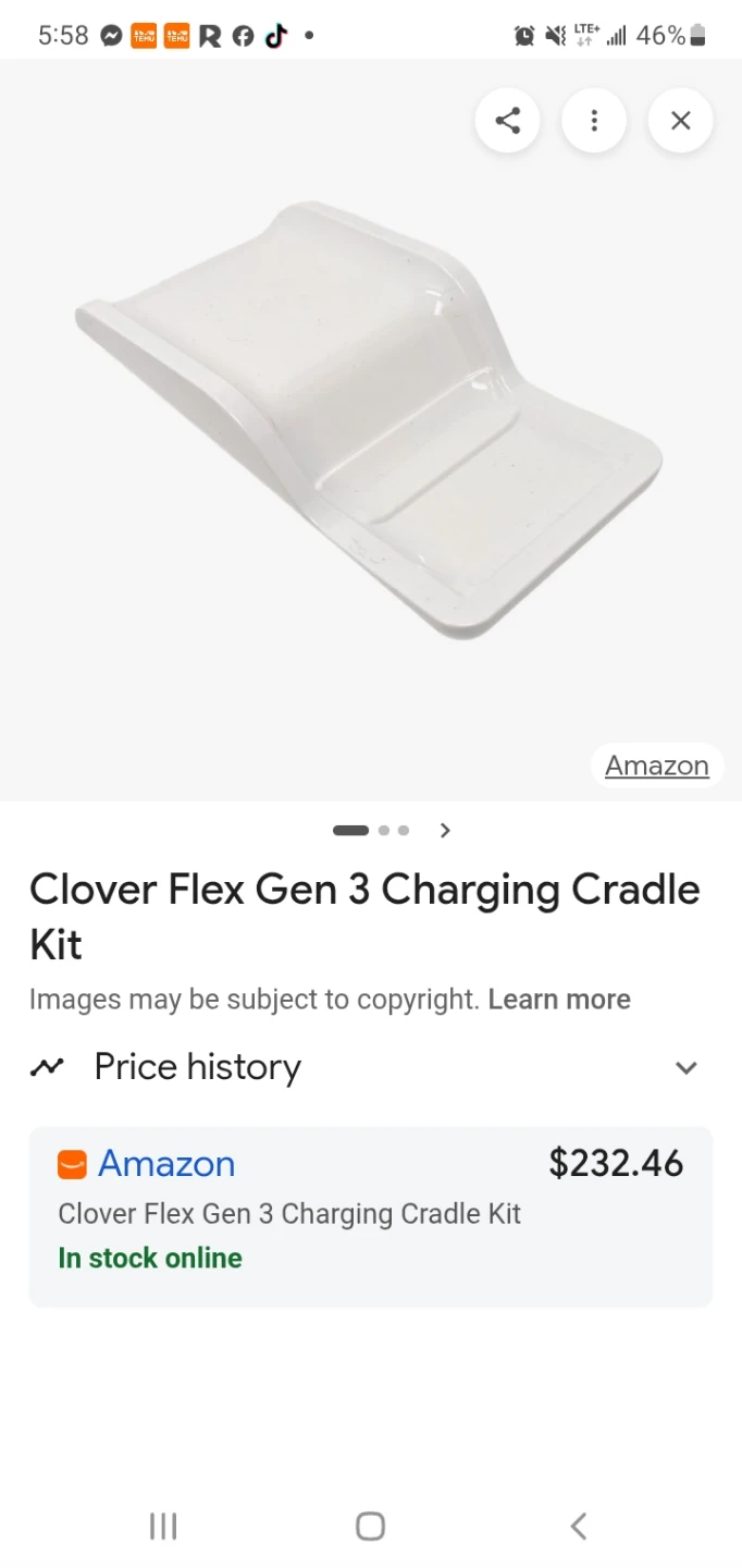 Clover Flex Gen 3 Charging Cradle Kit with Power Adapter - photo 2