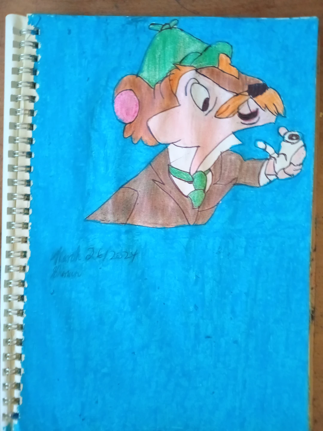 MOUSE DETECTIVE  DRAWING BY CUSTOM ARTIST SHERWIN - photo 2