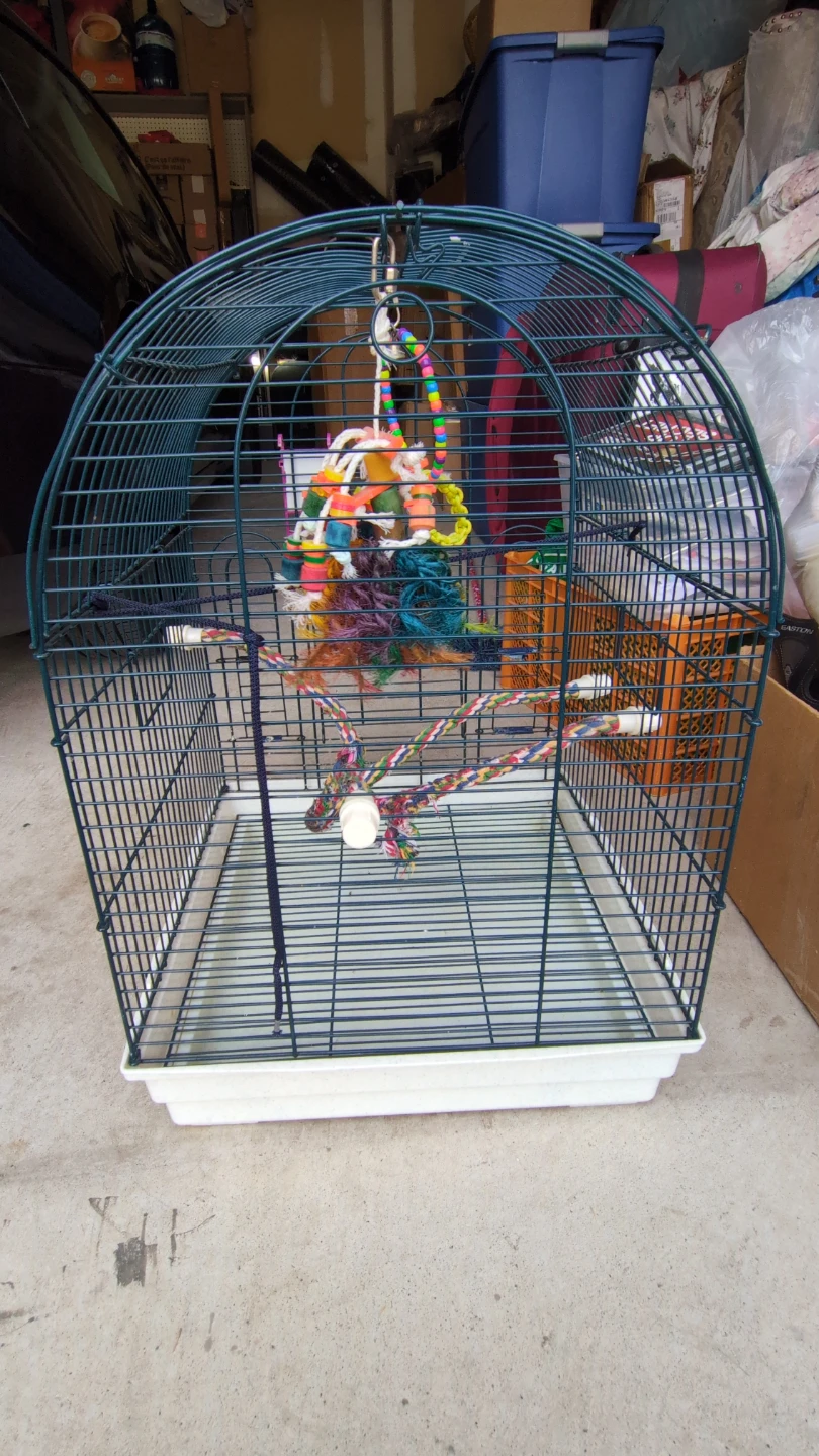 Bird Cage with Toys and Perches - photo 2