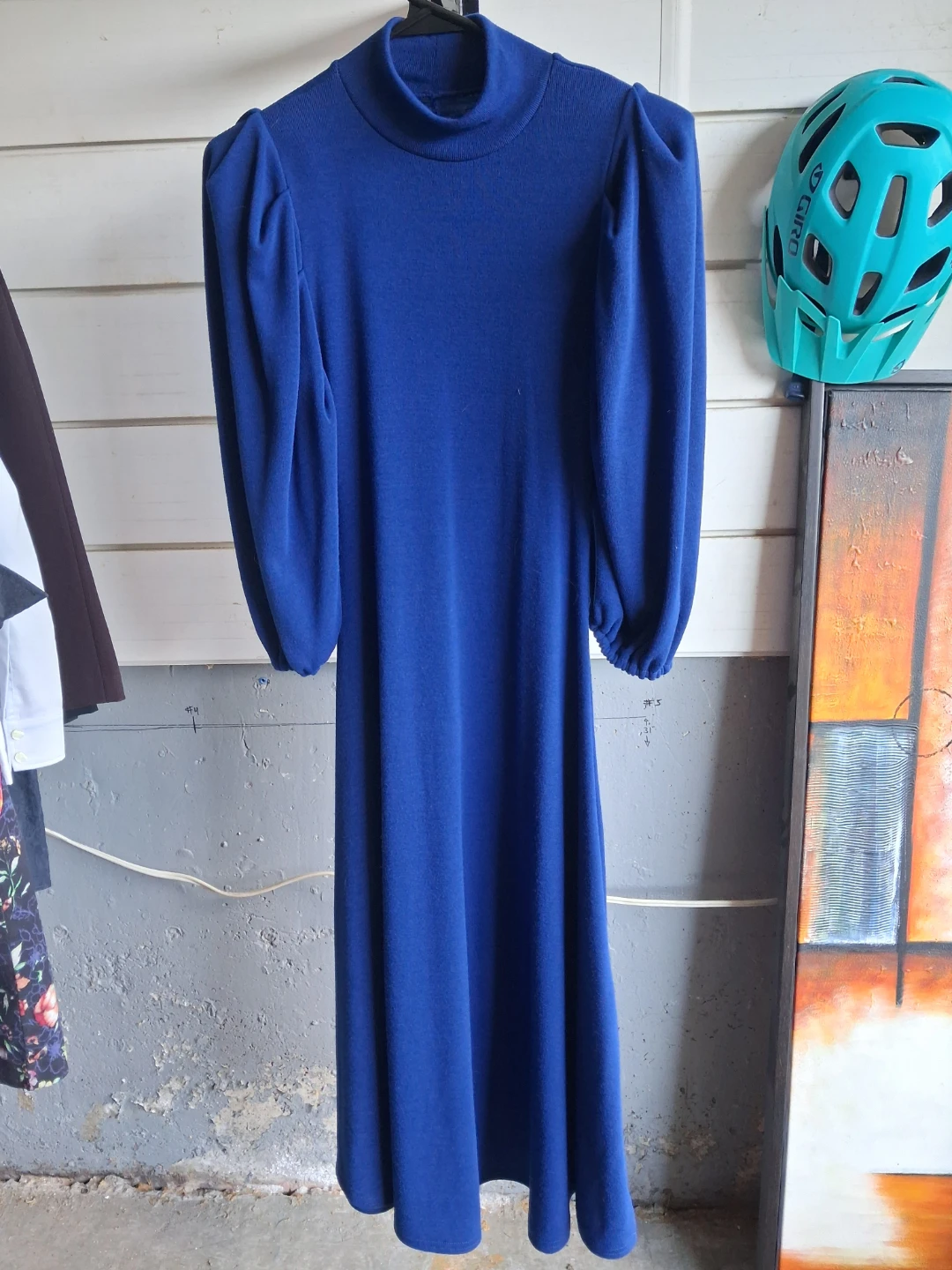 Blue Puff Sleeve Dress