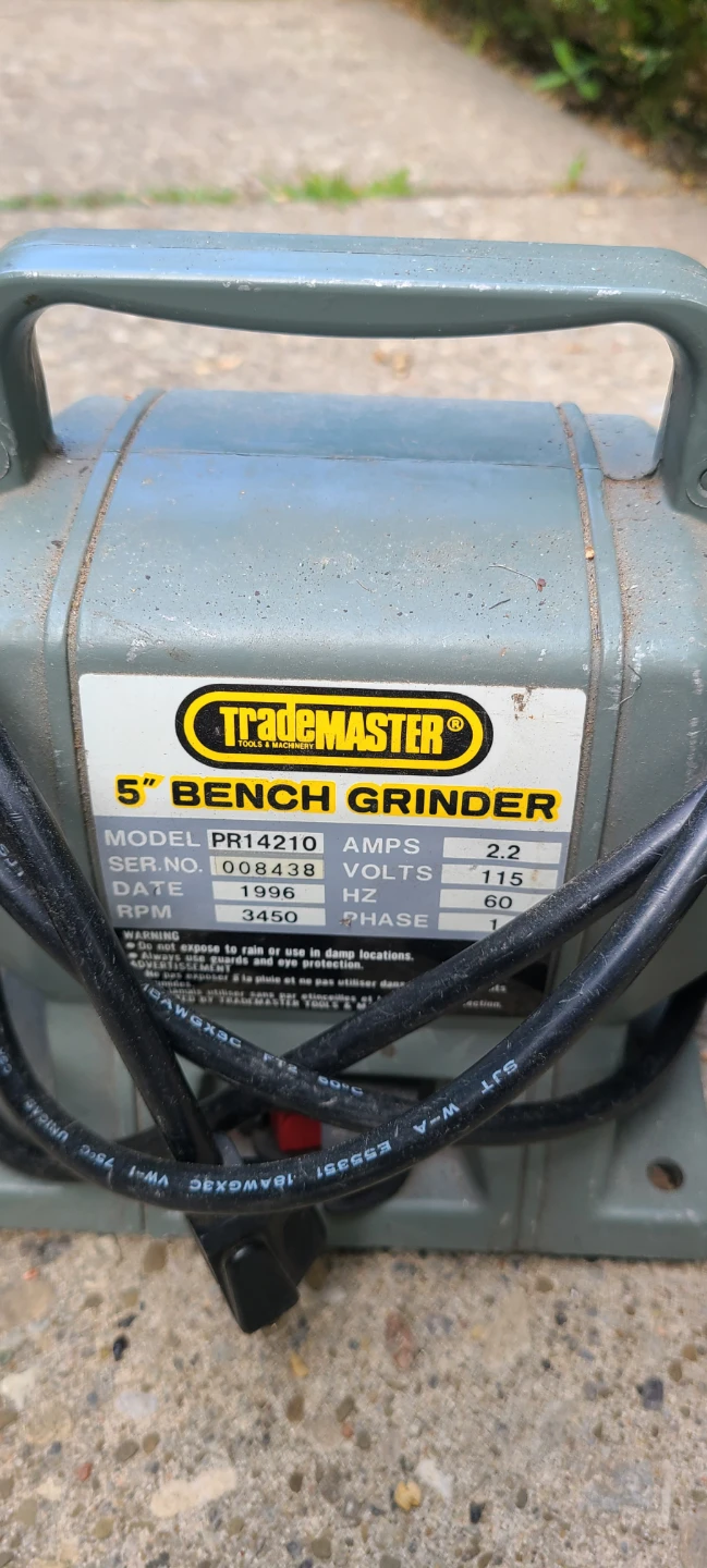 Bench Grinder 5" Trade Master - Great Condition - photo 2