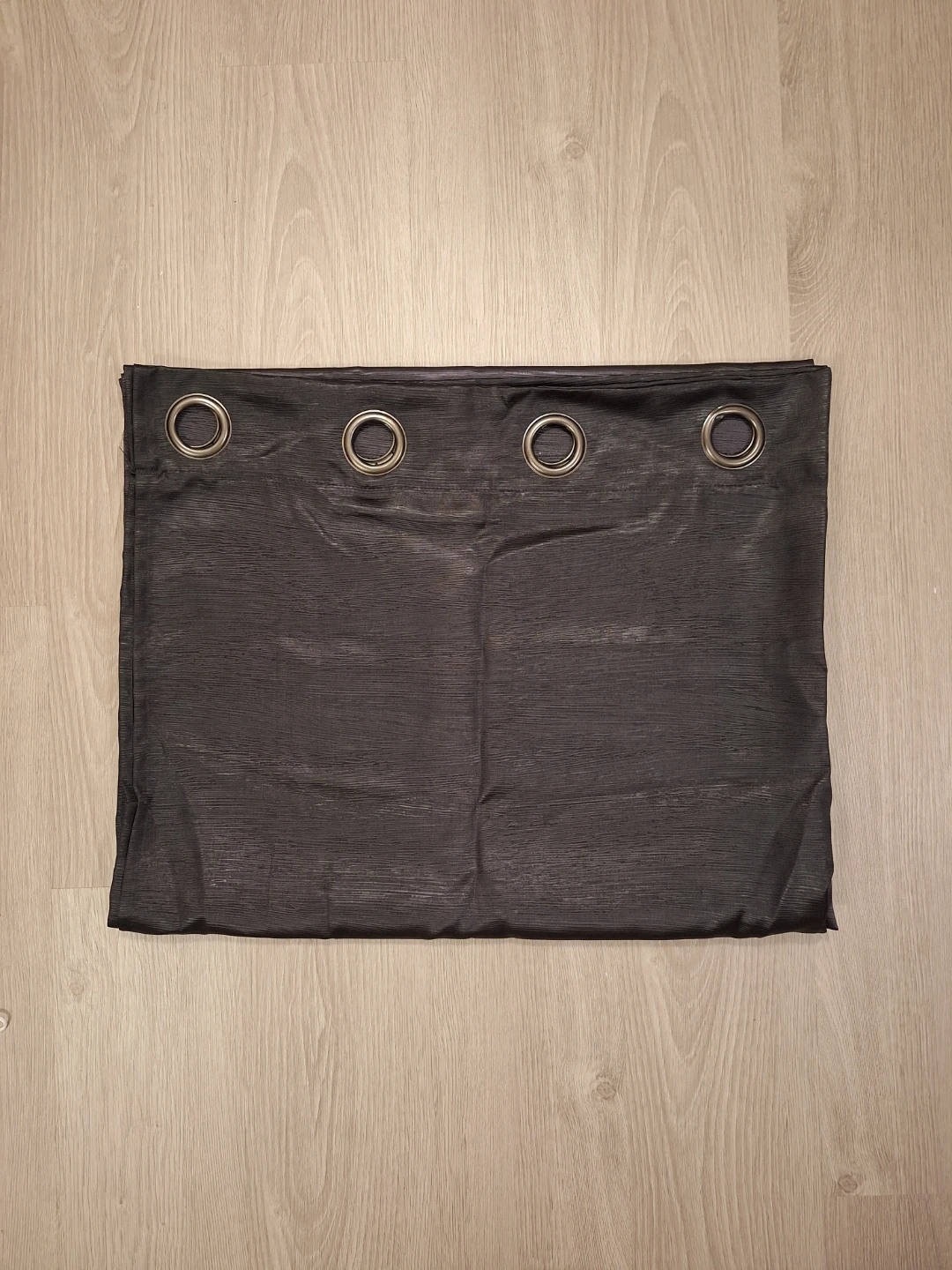 Dark Grey Eyelet Curtain Panel
