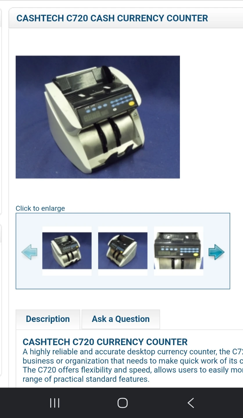 Cashtech C720 Cash Currency Counter