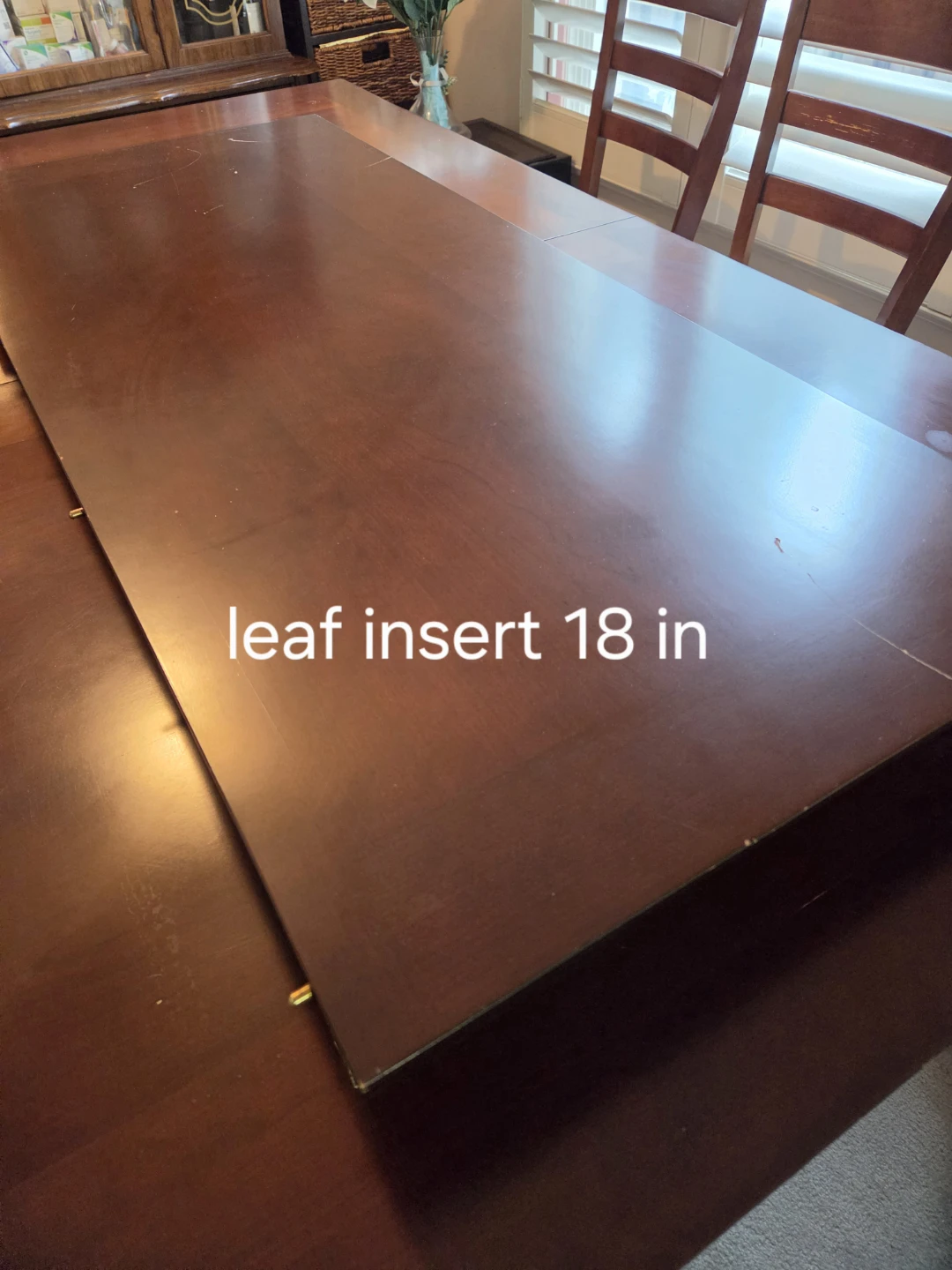 Wooden Dining Table with Leaf Insert - photo 3
