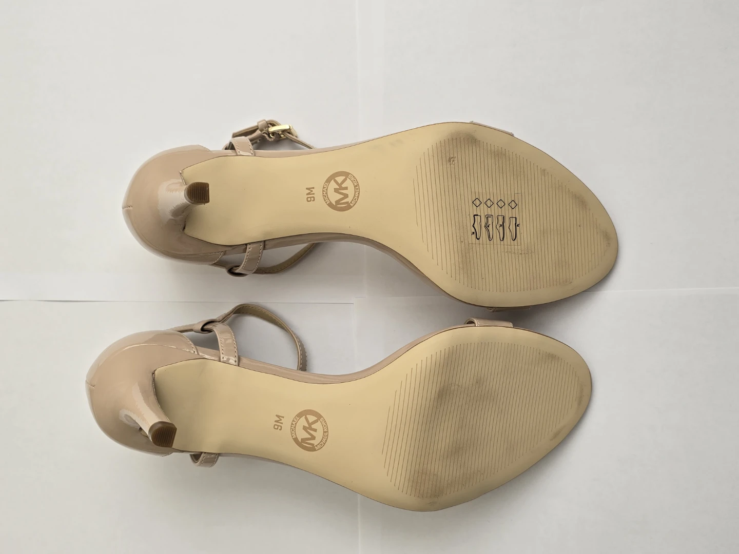 Michael Kors Nude Patent Leather Ankle Strap Heels - photo 5