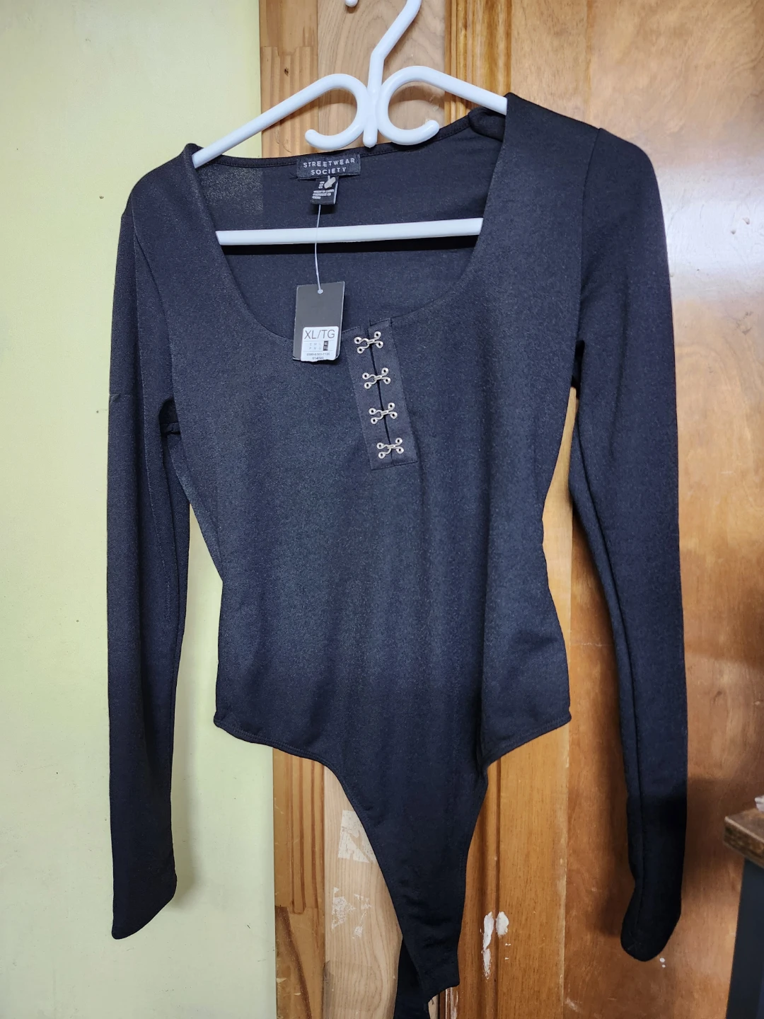 Streetwear Society Black Long Sleeve Bodysuit