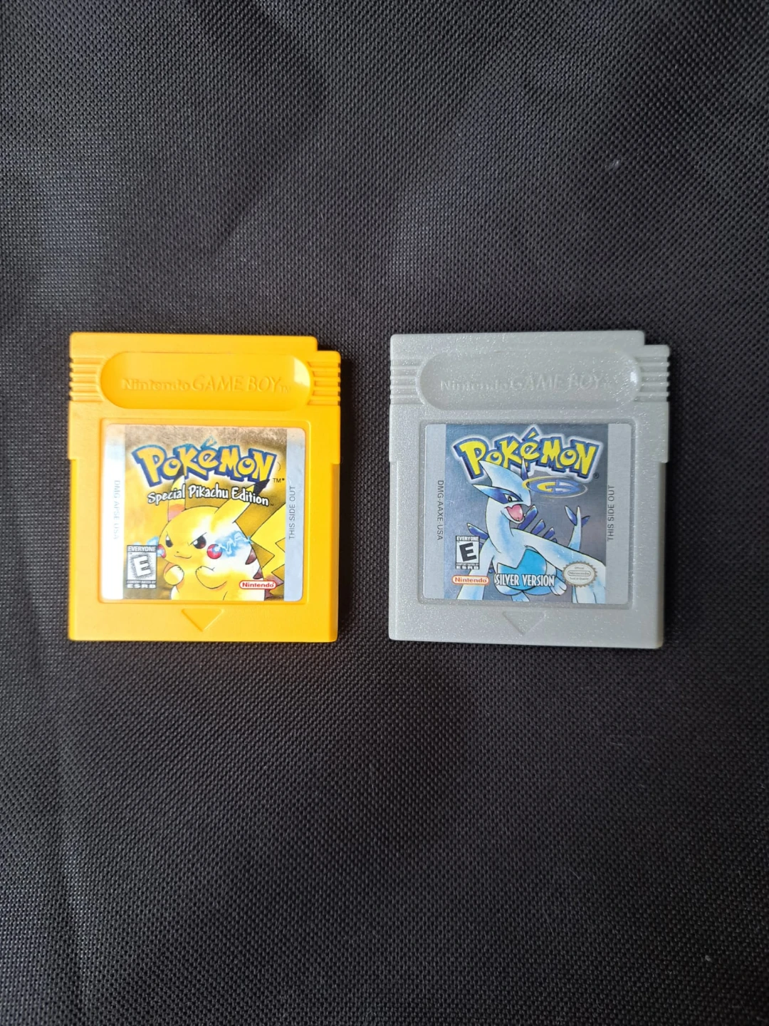 Nintendo Game Boy Pokemon Special Pikachu & Silver Version Games