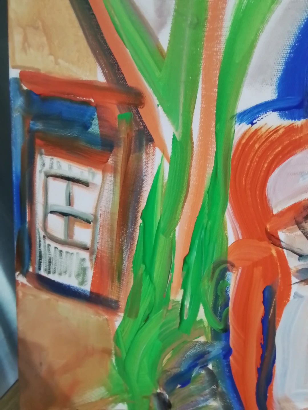 Large Bold Abstract Portrait Painting - photo 4