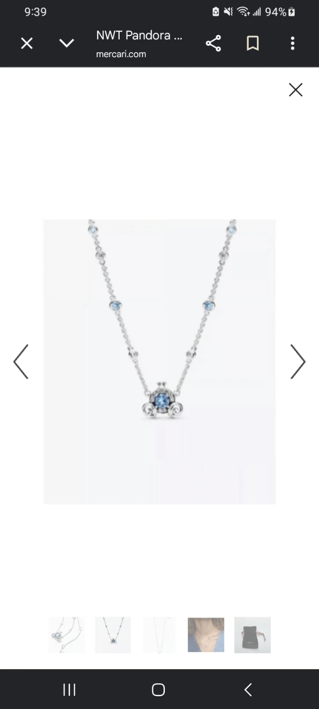 Pandora Sparkling Cinderella Carriage Necklace