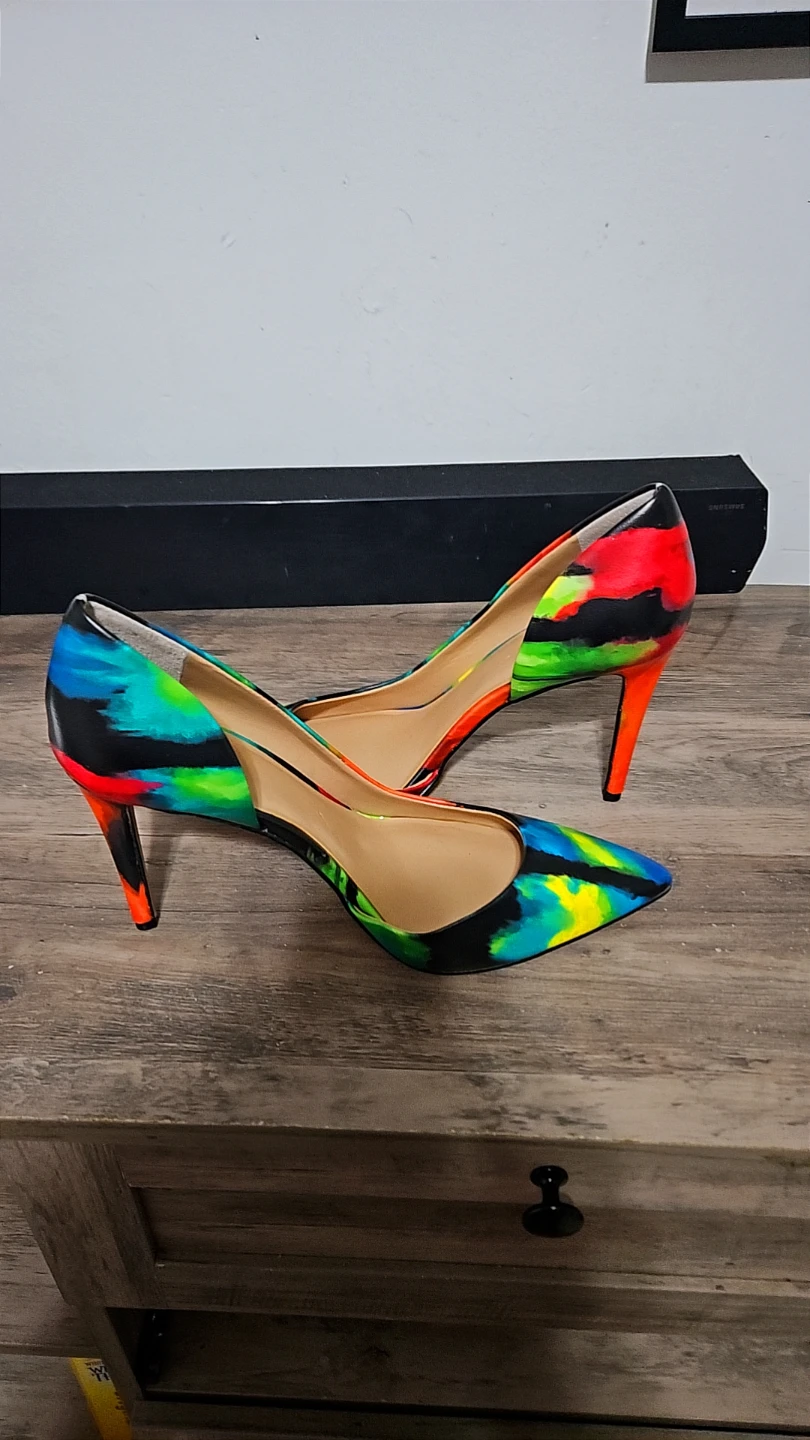 INC  Multicolor Abstract  Stiletto