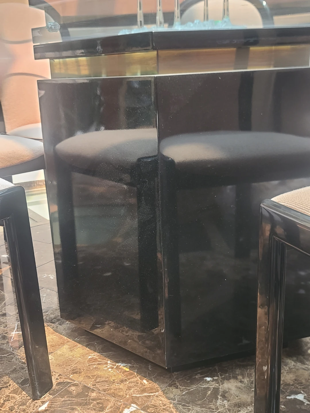 Modern Glass Top Dining Table with 8 Chairs - photo 3