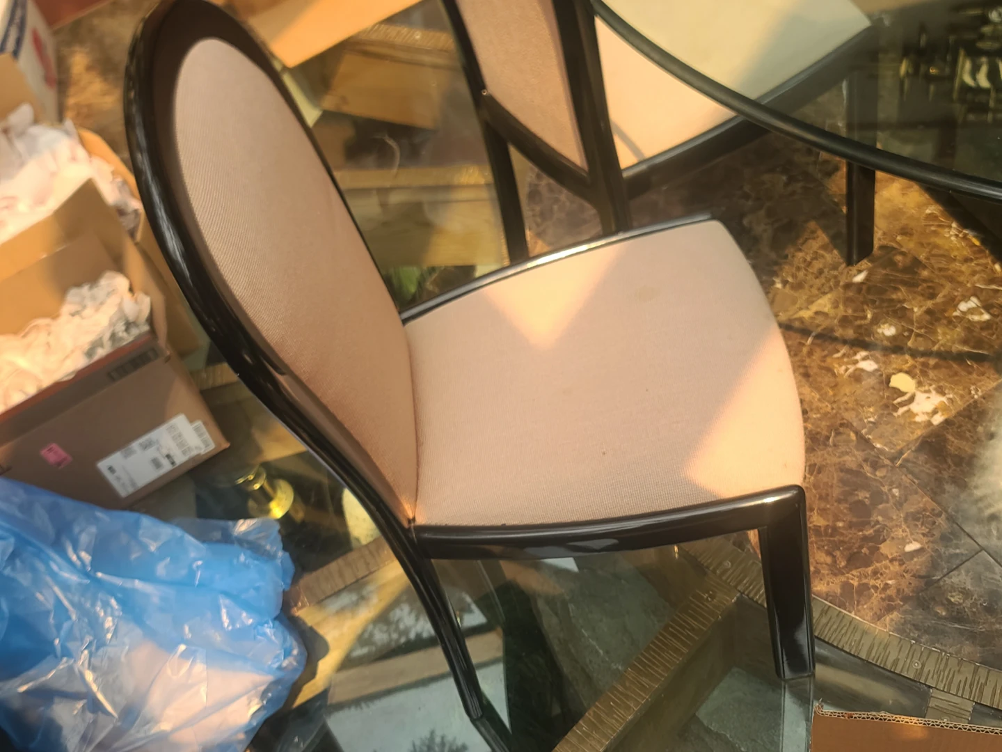 Modern Glass Top Dining Table with 8 Chairs - photo 4