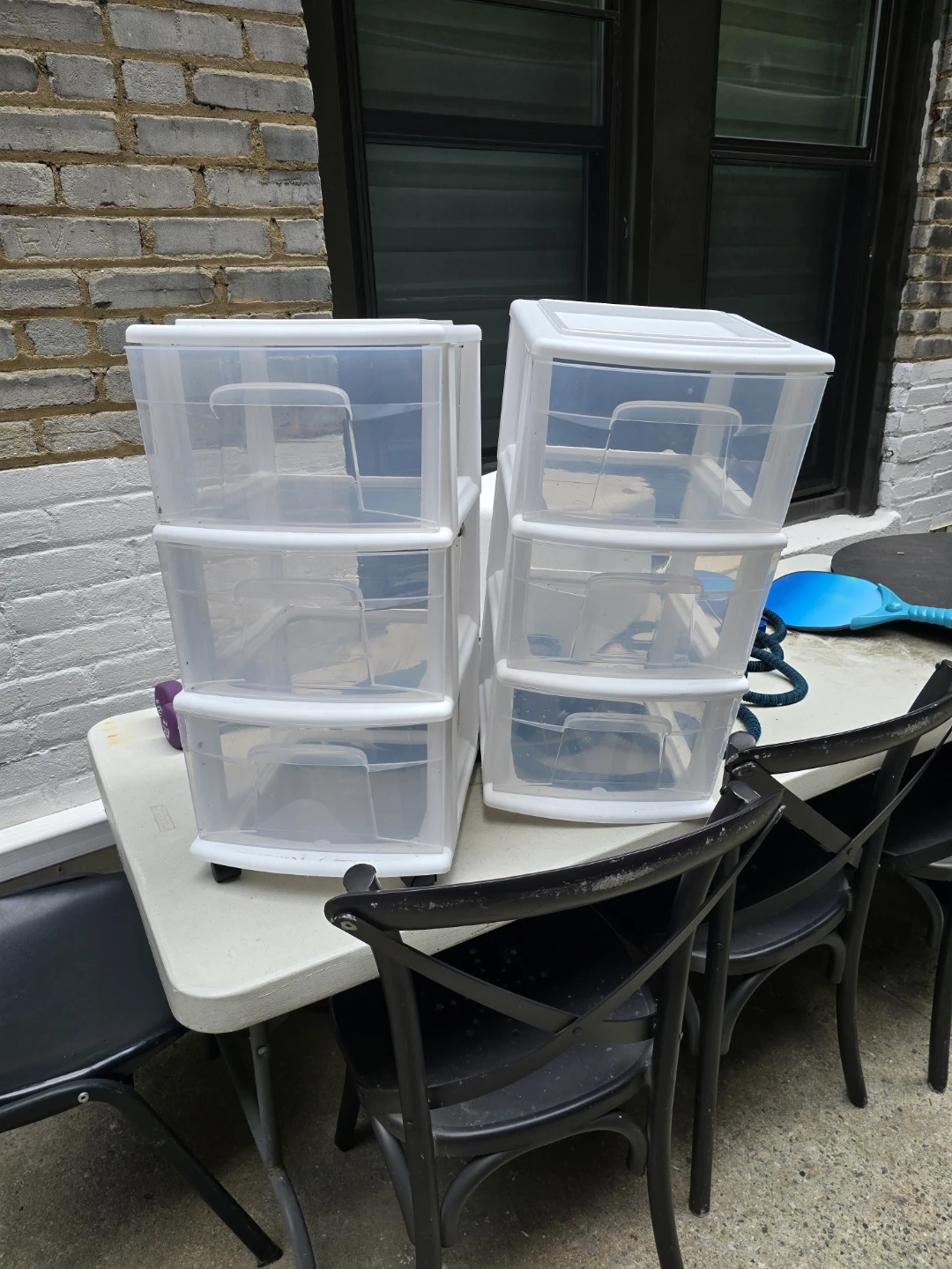 2 Stackable Plastic Drawer Units - photo 2