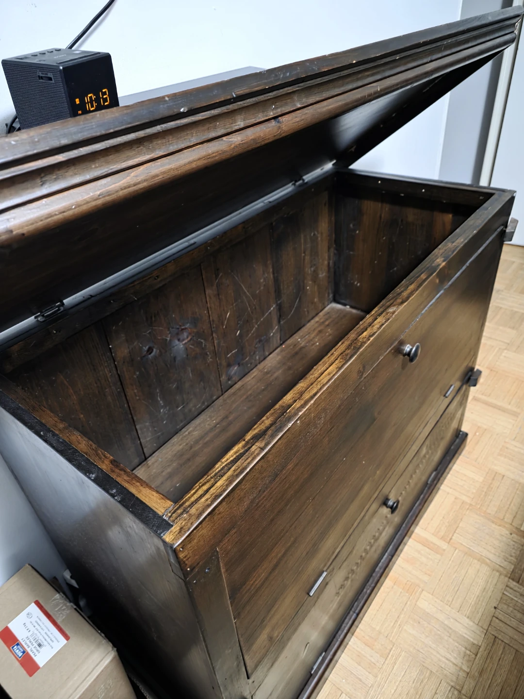 Antique 19th Century Large Mule Chest - photo 5