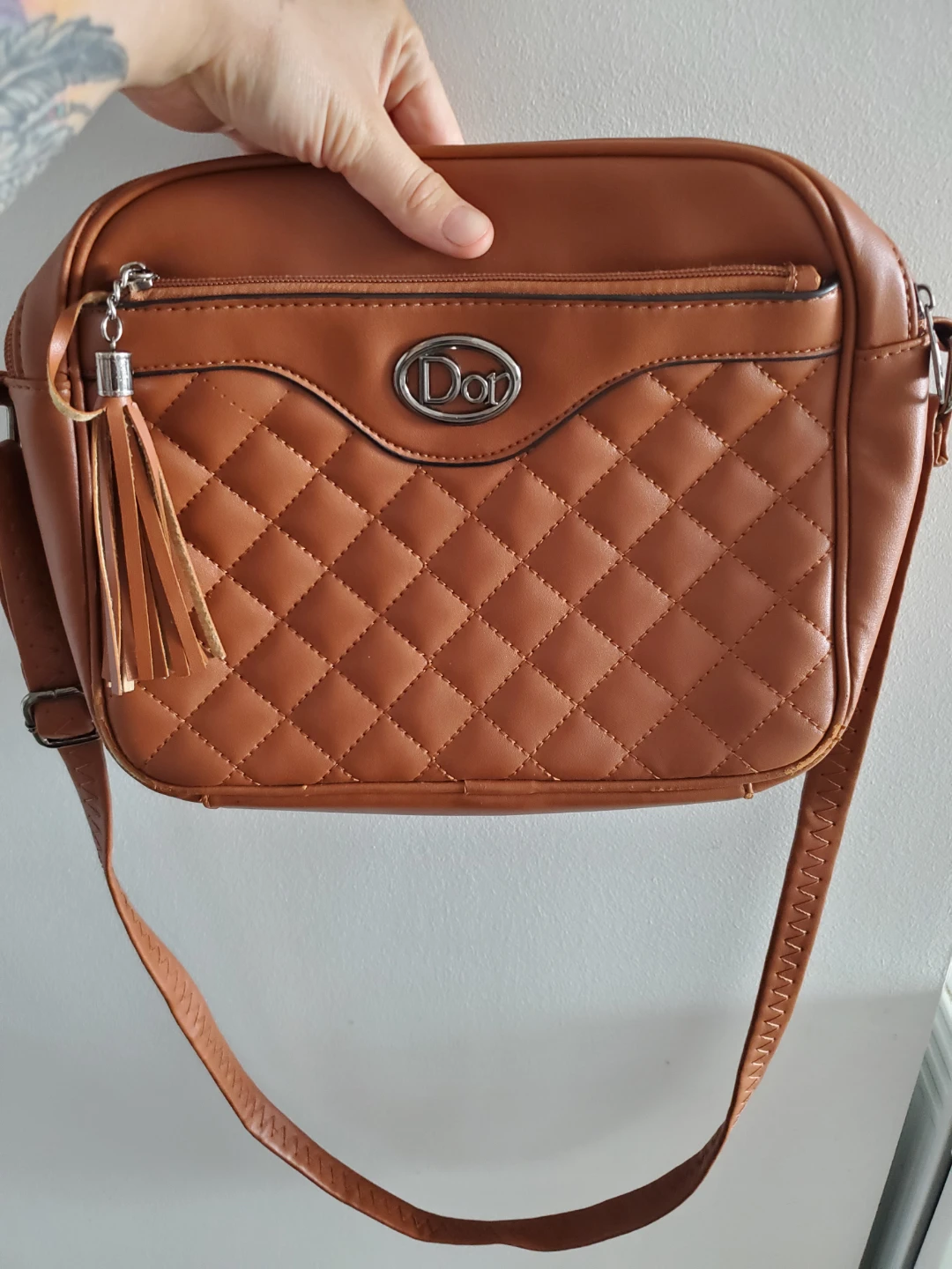 Brown Quilted Crossbody Purse - photo 2