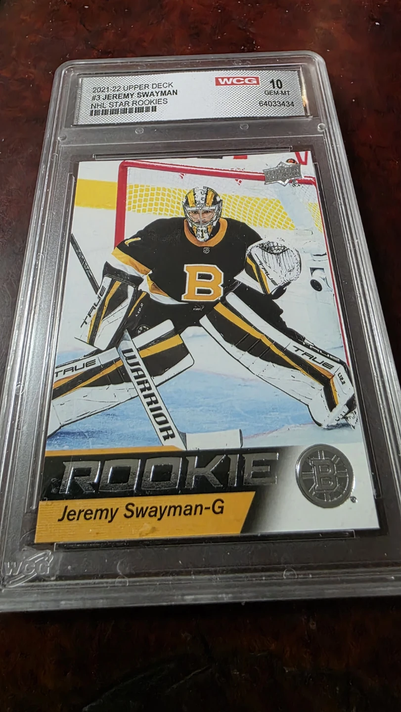 2021-22 Upper Deck WCG 10 Jeremy Swayman NHL Rookie Card