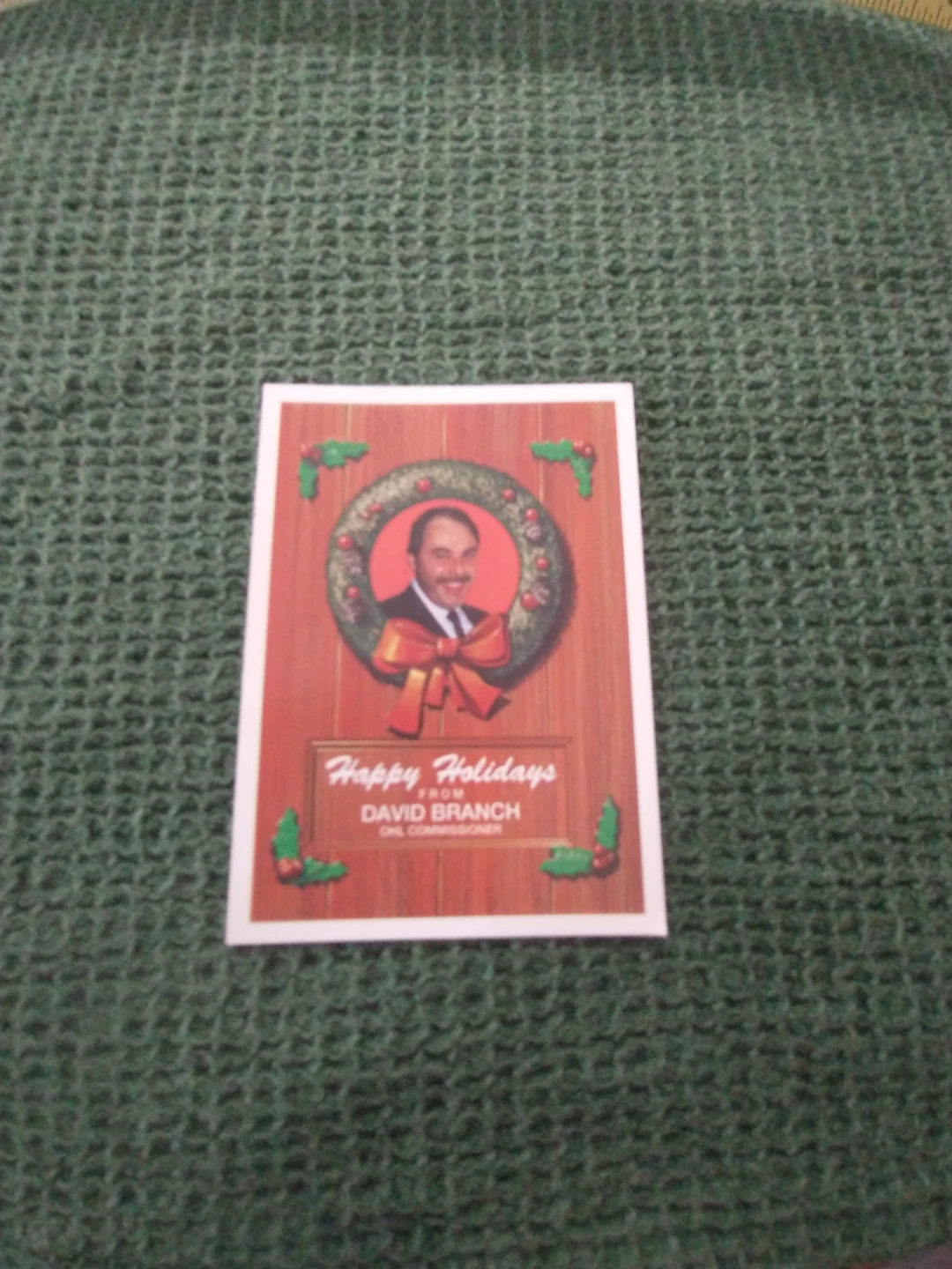 1990 2 OHL David Branch Holiday Trading Card, 2 1/2" x 3 1/2" - photo 2