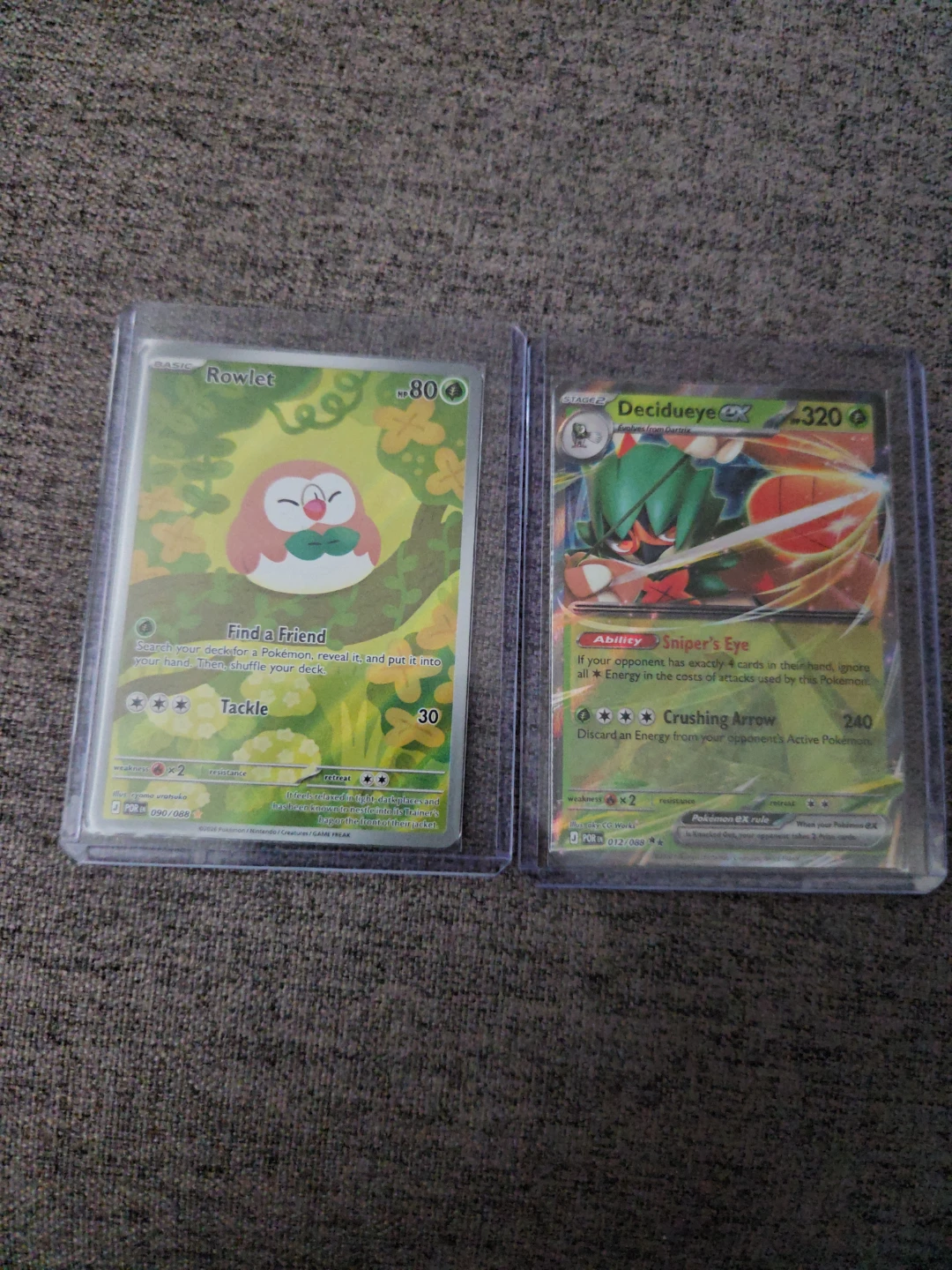 Pokemon Cards: Rowlet & Decidueye GX