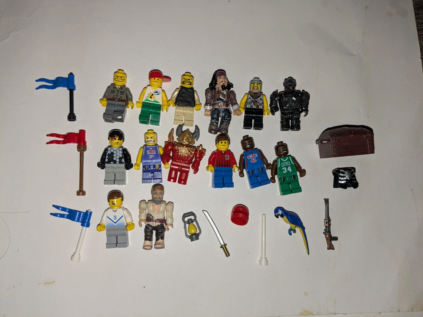 Various Lego Figures/Accessories (Pirates, Basketball, etc.)