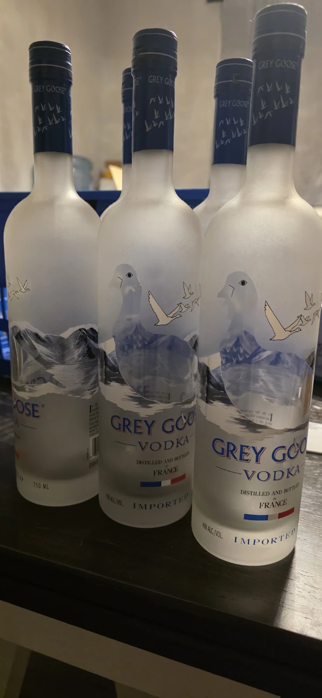 SEALED EMPTYGrey Goose Vodka 750 mL Bottles (Set of 6)