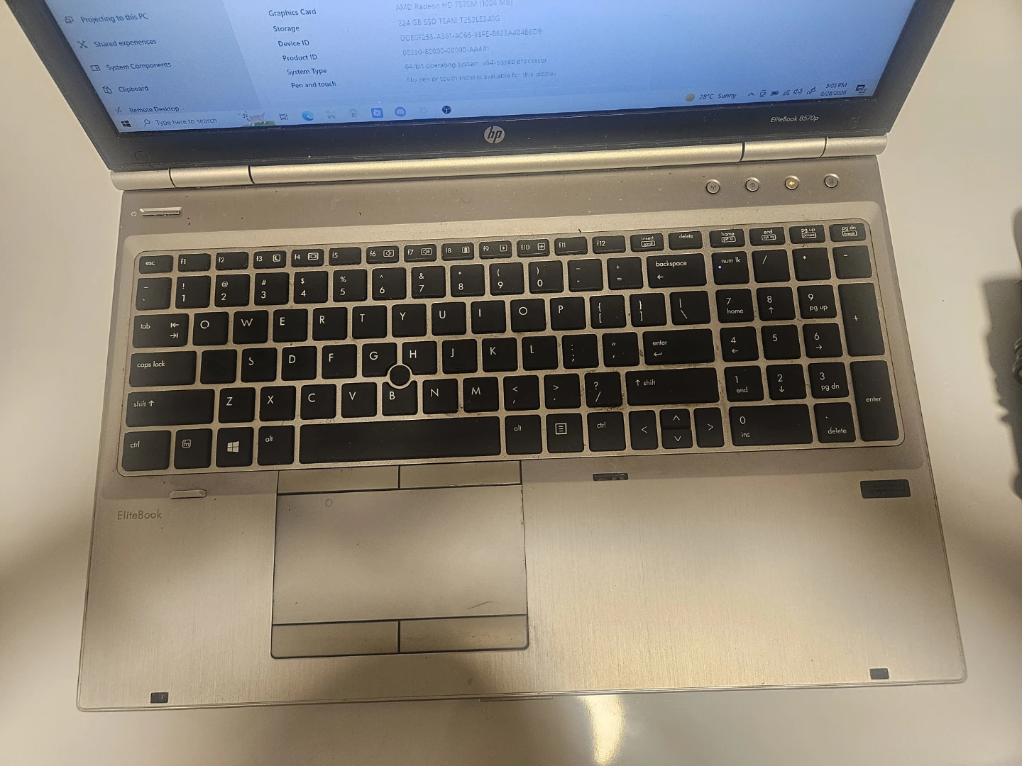 FAST SALE: $120 HP EliteBook (Intel i7 / 12GB RAM / 240GB SSD) - photo 3