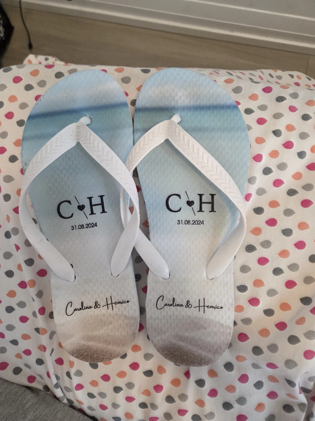 Personalized Flip Flops - Carolina & Henrique 31.08.2024