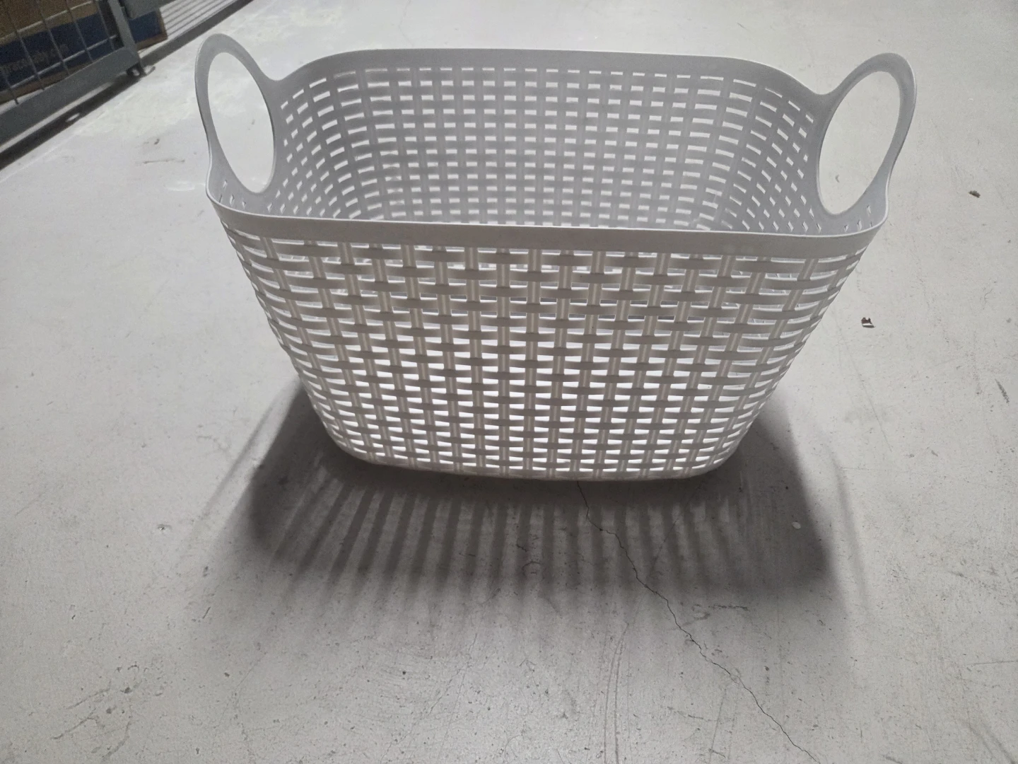 White Storage Basket with Handles