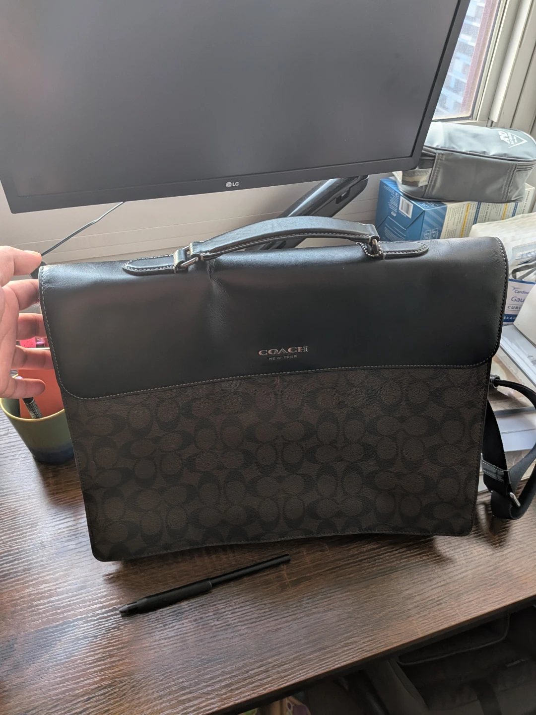 Coach New York Signature Briefcase